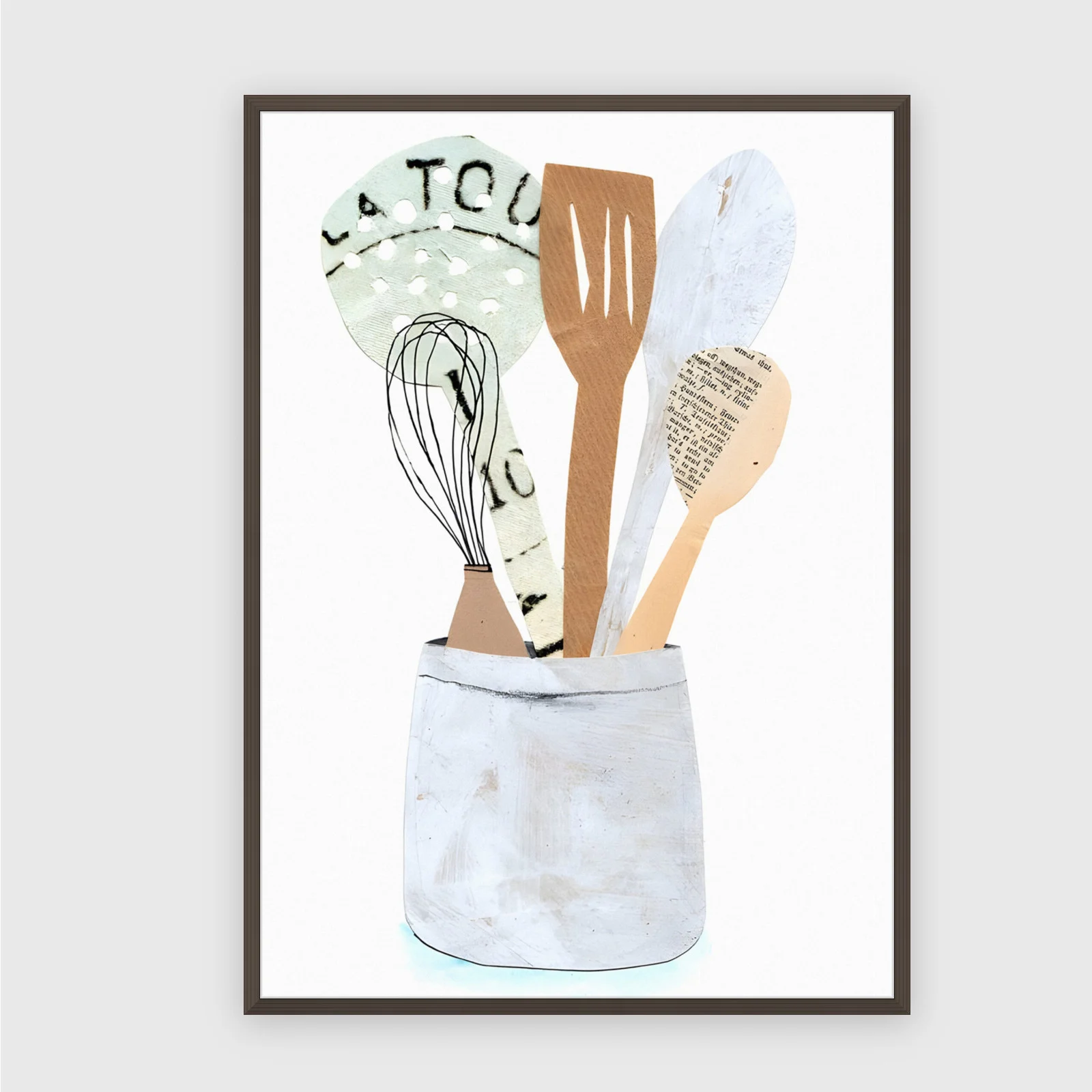 Kök nr 301 – akustiktavla med tryck, 104×73 cm, mörk ram