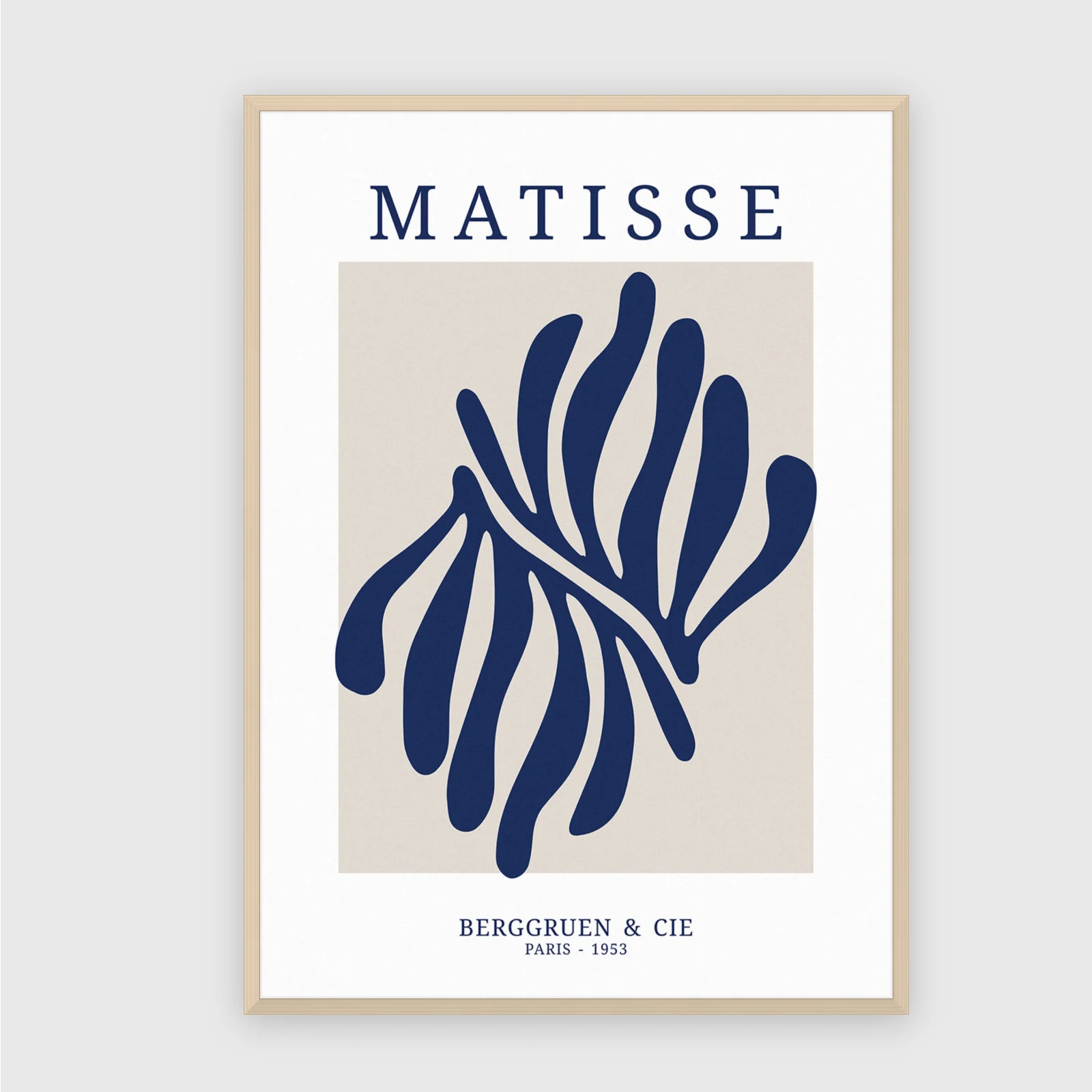 Matisse nr 144 – akustiktavla med tryck, 104×73 cm, ljus ram
