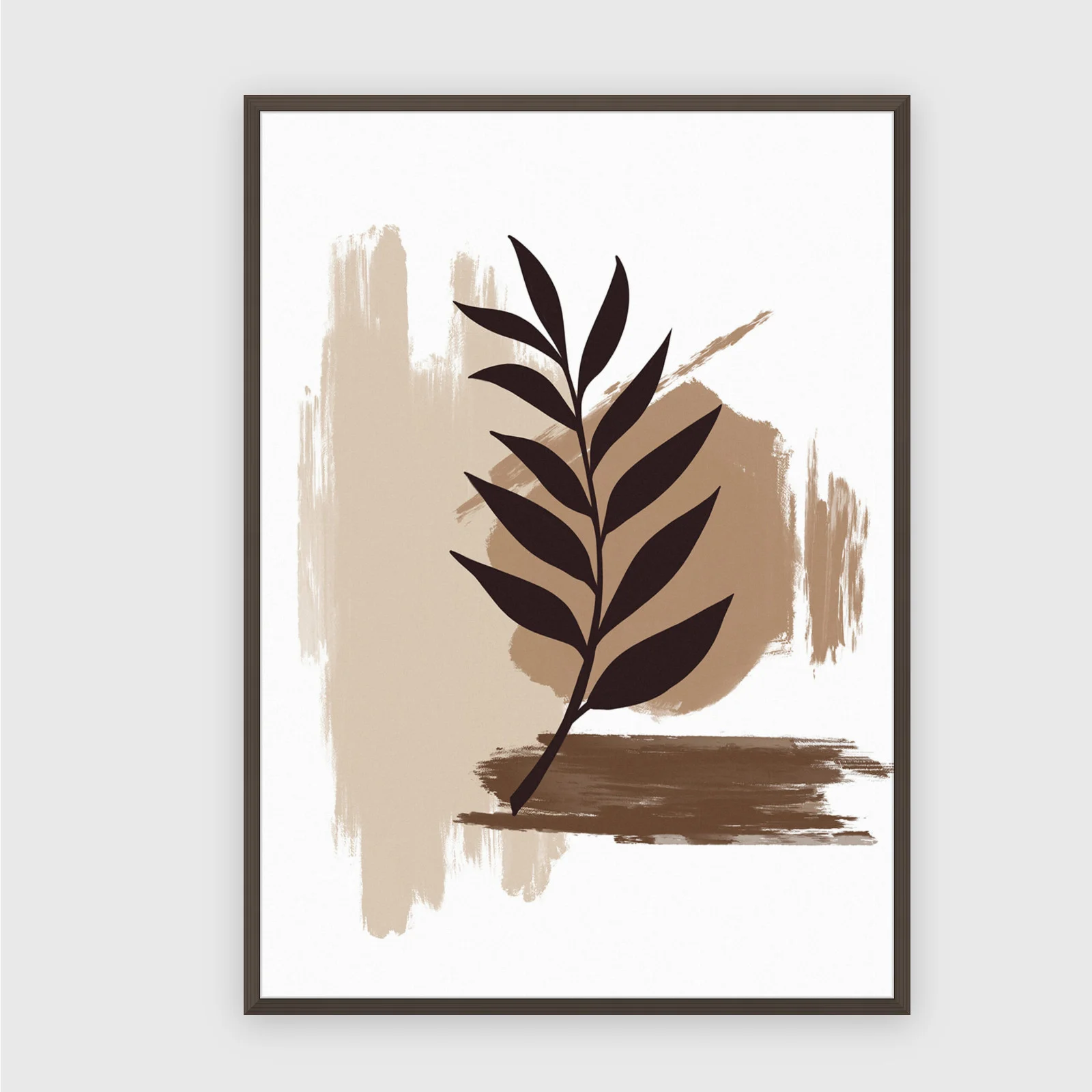Boho nr 689 – akustiktavla med tryck, 104×73 cm, mörk ram