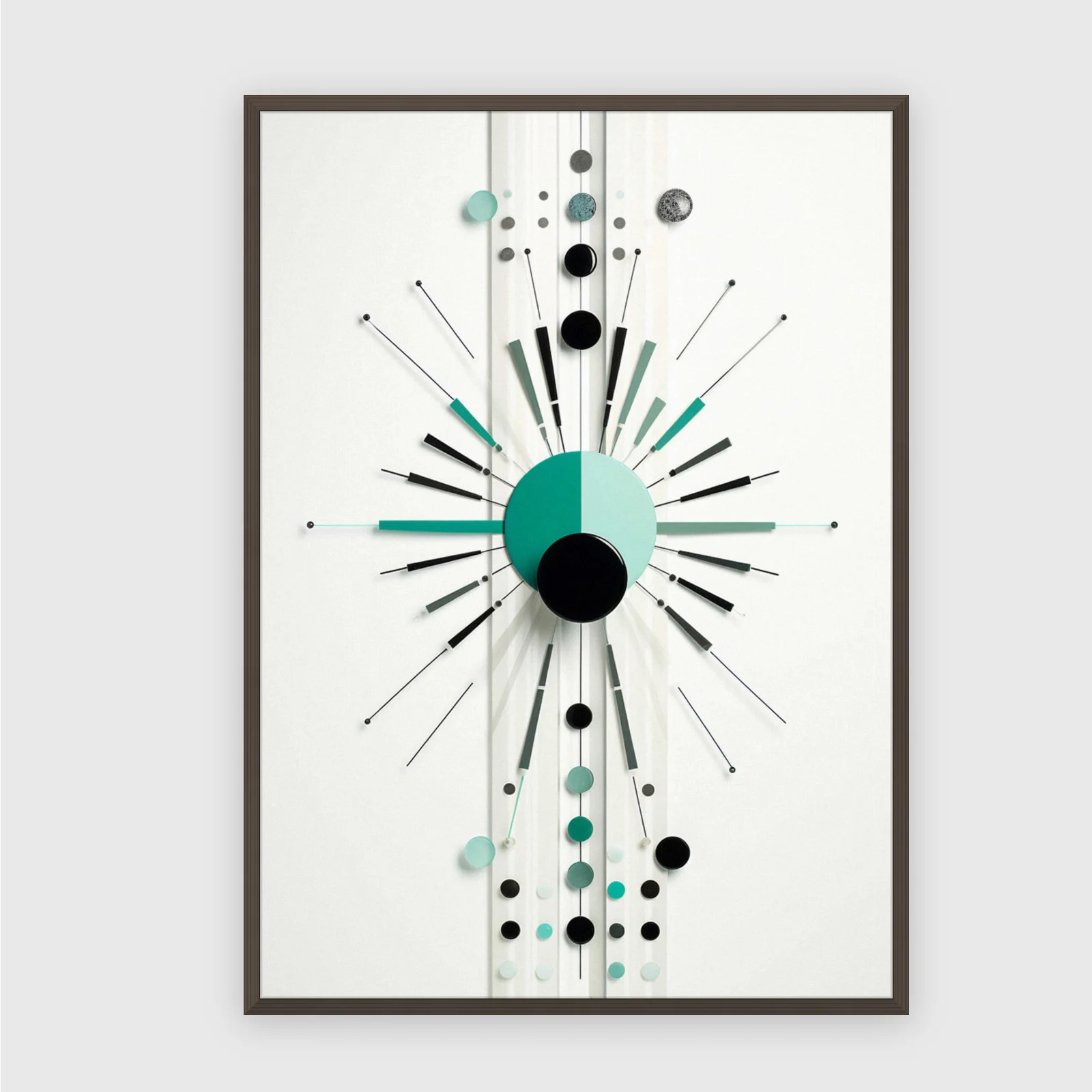 Boho nr 154 – akustiktavla med tryck, 104×73 cm, mörk ram