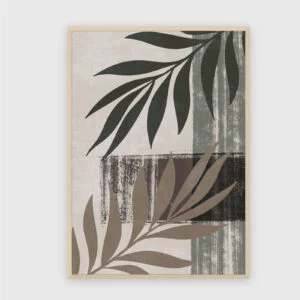 Boho nr 652 – akustiktavla med tryck, 104×73 cm, ljus ram