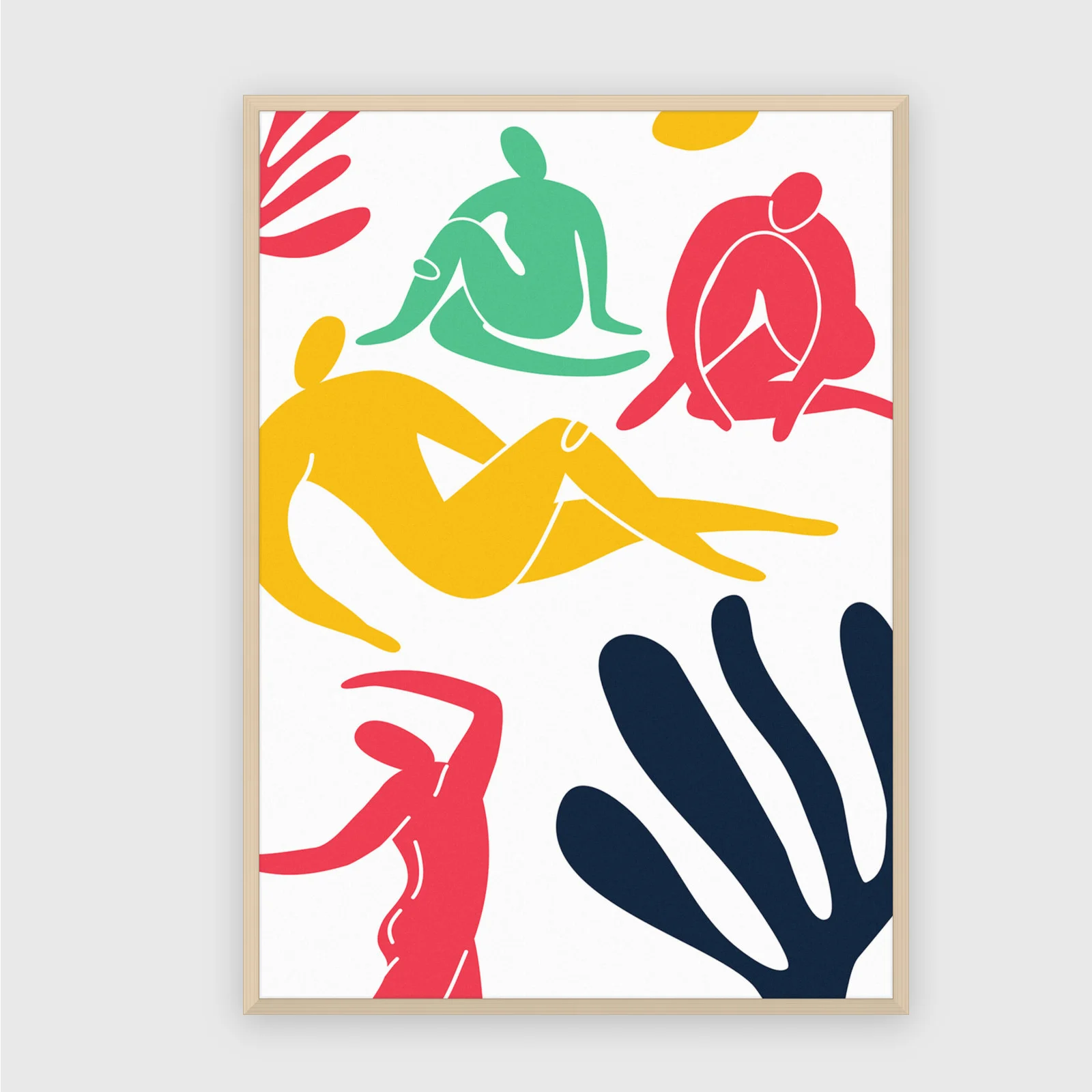 Matisse nr 418 – akustiktavla med tryck, 104×73 cm, ljus ram
