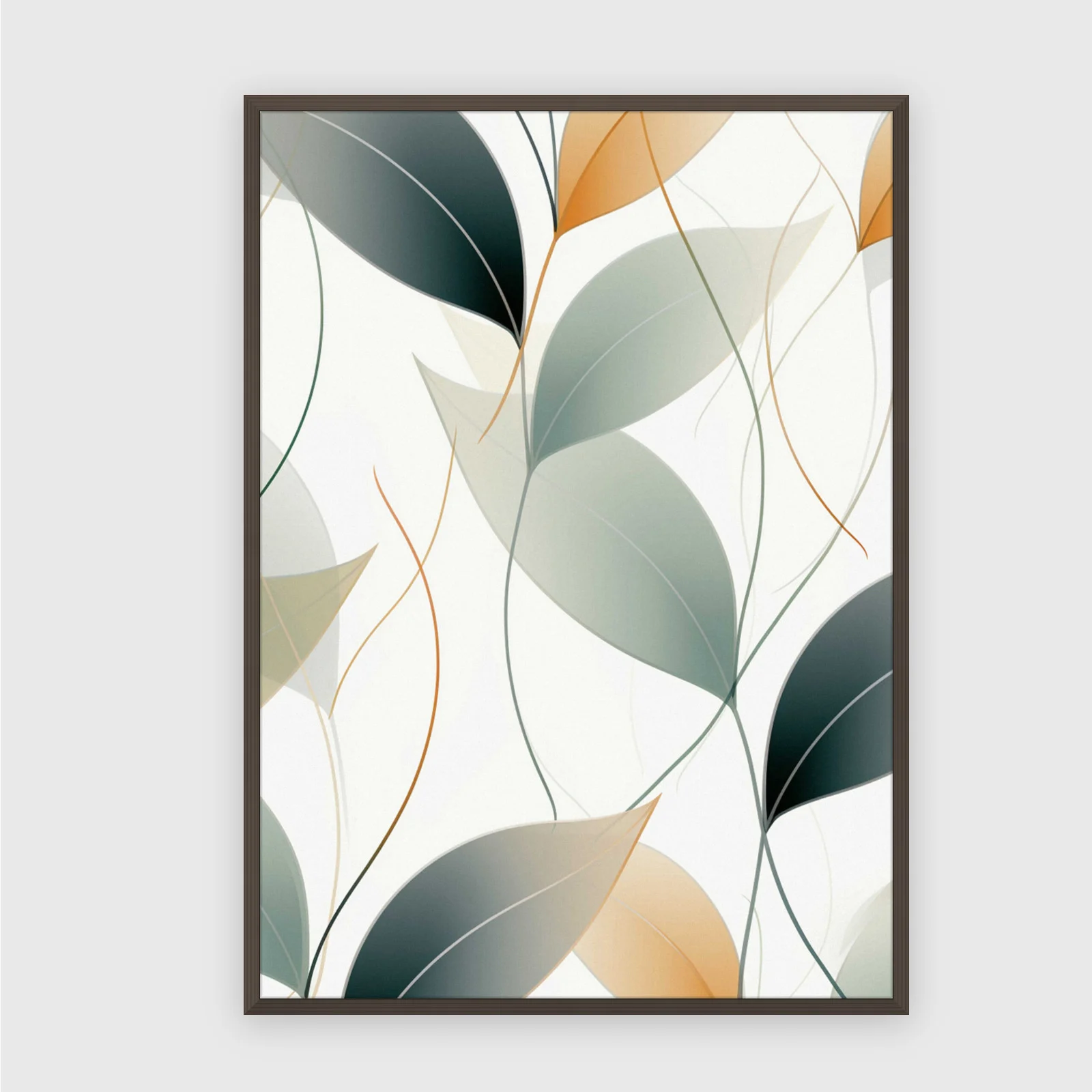 Boho nr 98 – akustiktavla med tryck, 104×73 cm, mörk ram