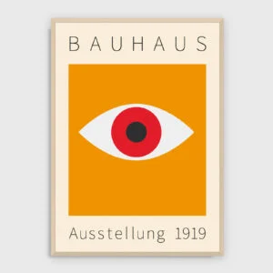 Bauhaus – Bauhaus nr 84 – akustiktavla med tryck, ljus ram