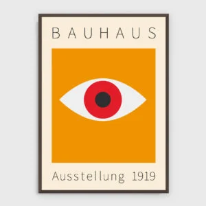 Bauhaus – Bauhaus nr 84 – akustiktavla med tryck, mörk ram