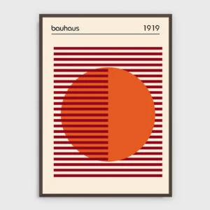 Bauhaus – Bauhaus nr 126 – akustiktavla med tryck, mörk ram