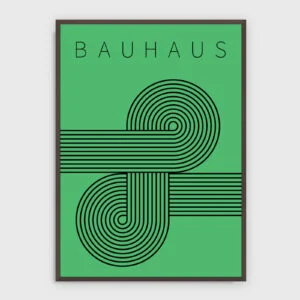 Bauhaus – Bauhaus nr 11 – akustiktavla med tryck, mörk ram