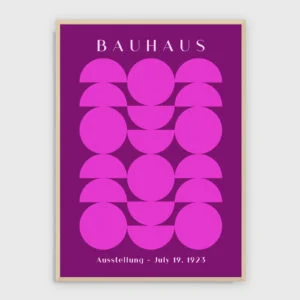Bauhaus – Bauhaus nr 256 – akustiktavla med tryck, ljus ram
