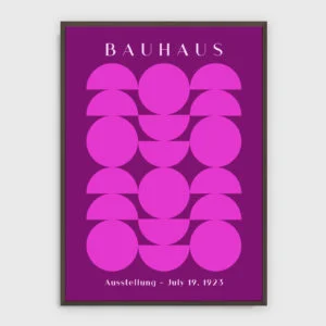 Bauhaus – Bauhaus nr 256 – akustiktavla med tryck, mörk ram
