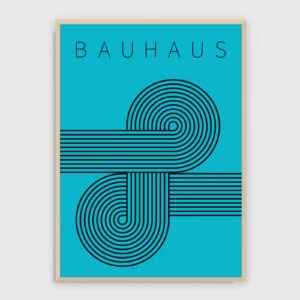 Bauhaus – Bauhaus nr 143 – akustiktavla med tryck, ljus ram