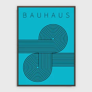 Bauhaus – Bauhaus nr 143 – akustiktavla med tryck, mörk ram