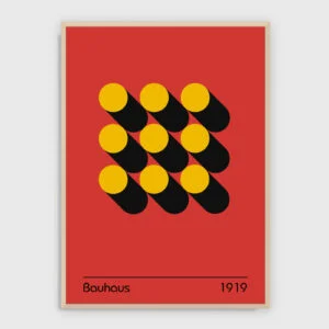 Bauhaus – Bauhaus nr 303 – akustiktavla med tryck, ljus ram