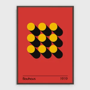 Bauhaus – Bauhaus nr 303 – akustiktavla med tryck, mörk ram