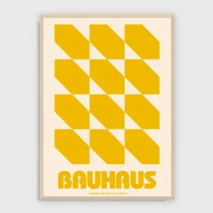 Bauhaus – Bauhaus nr 332 – akustiktavla med tryck, ljus ram