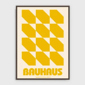 Bauhaus – Bauhaus nr 332 – akustiktavla med tryck, mörk ram