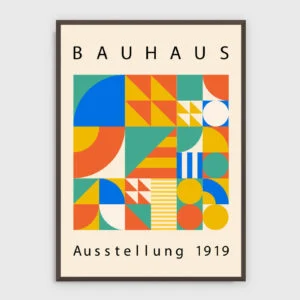 Bauhaus – Bauhaus nr 313 – akustiktavla med tryck, mörk ram