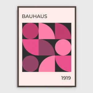 Bauhaus – Bauhaus nr 229 – akustiktavla med tryck, mörk ram