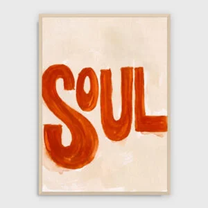 Grafisk konst – nr 15 – akustiktavla med tryck, ljus ram