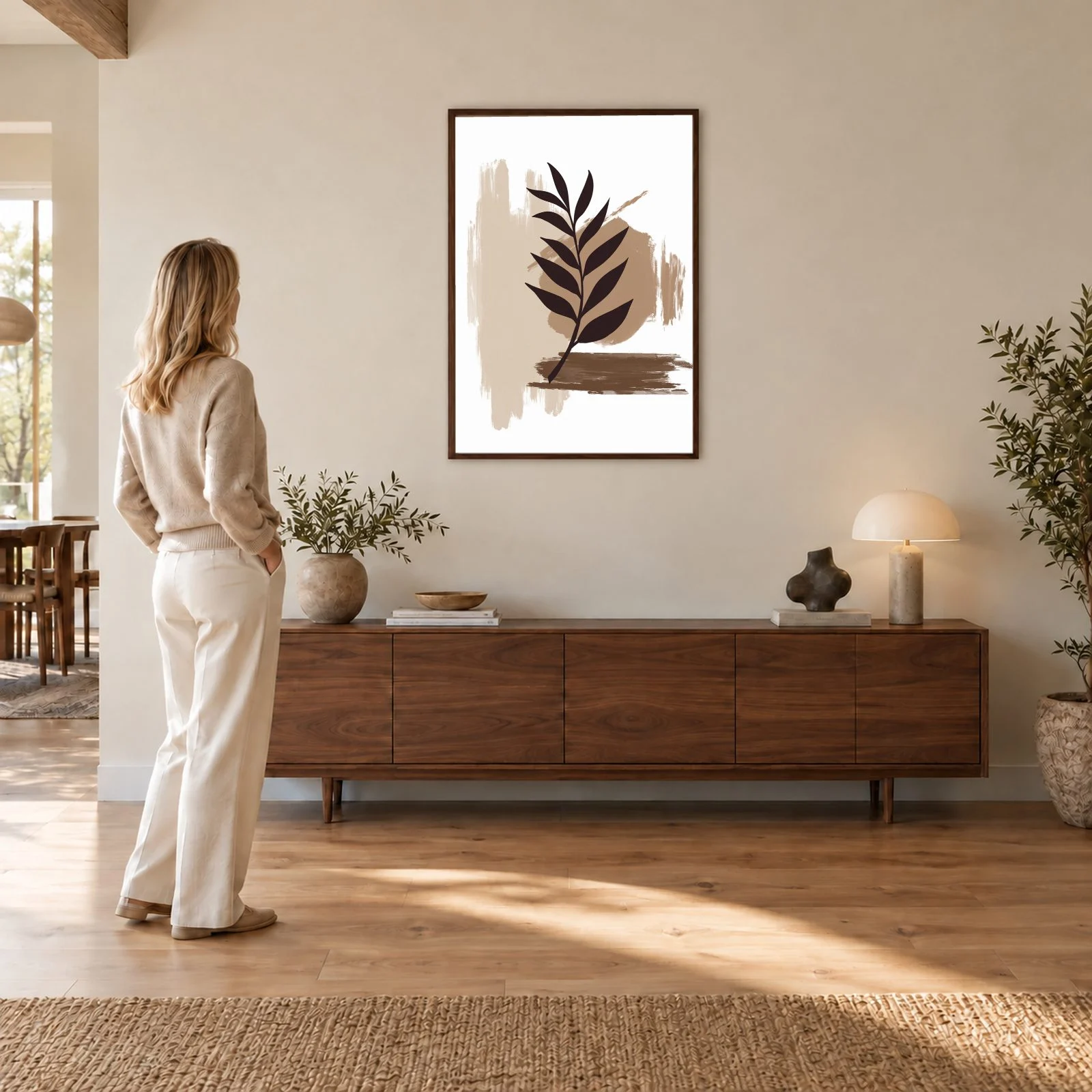 Boho nr 689 – akustiktavla med tryck, 104×73 cm