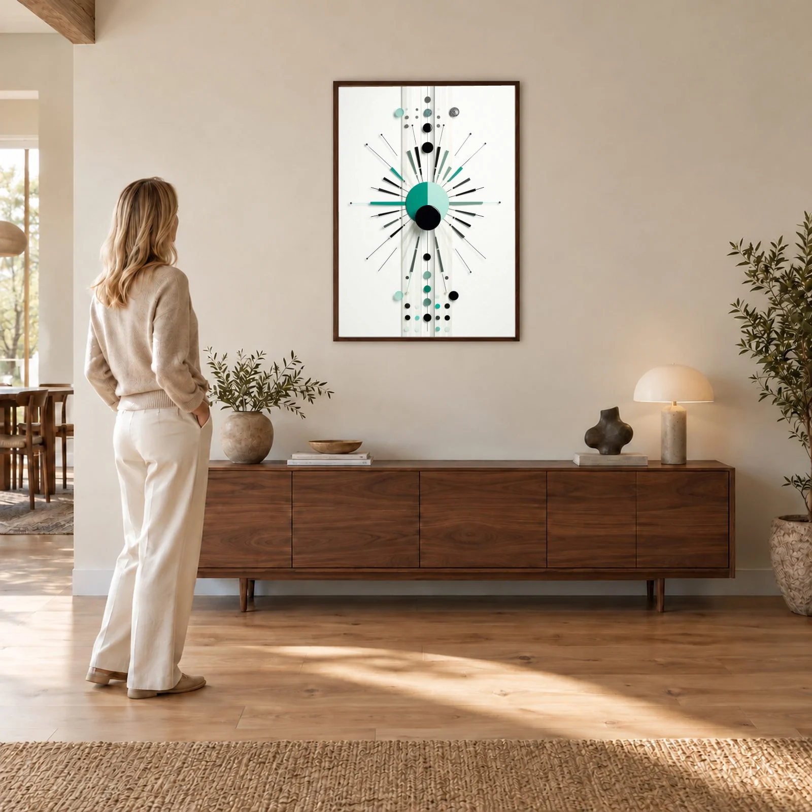 Boho nr 154 – akustiktavla med tryck, 104×73 cm