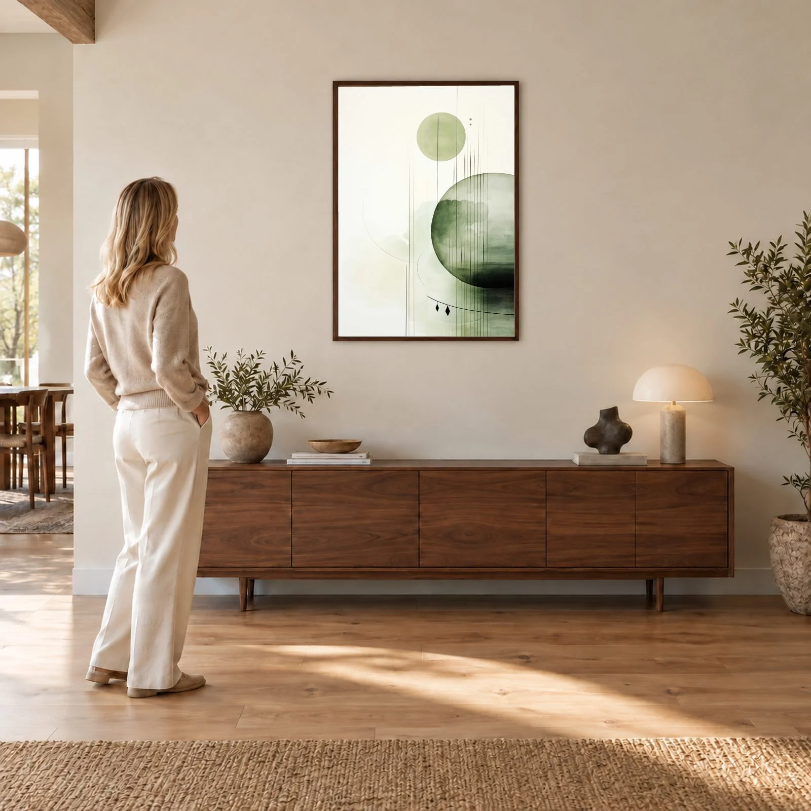 Boho nr 176 – akustiktavla med tryck, 104×73 cm