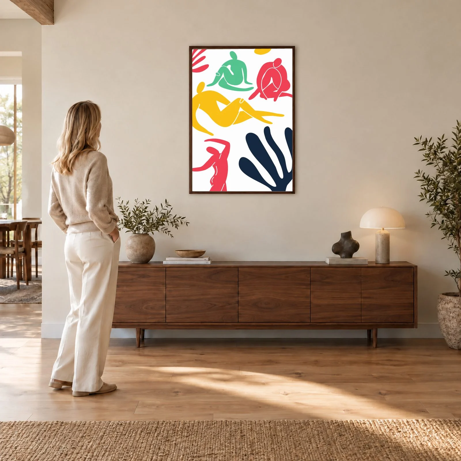 Matisse nr 418 – akustiktavla med tryck, 104×73 cm