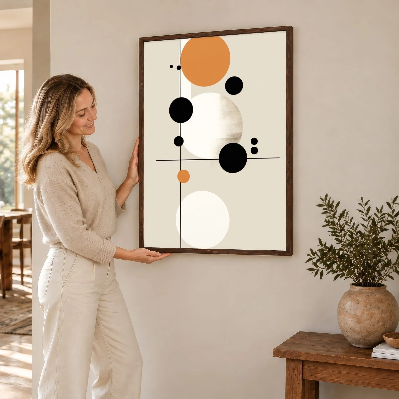 Boho nr 70 – akustiktavla med tryck, 104×73 cm
