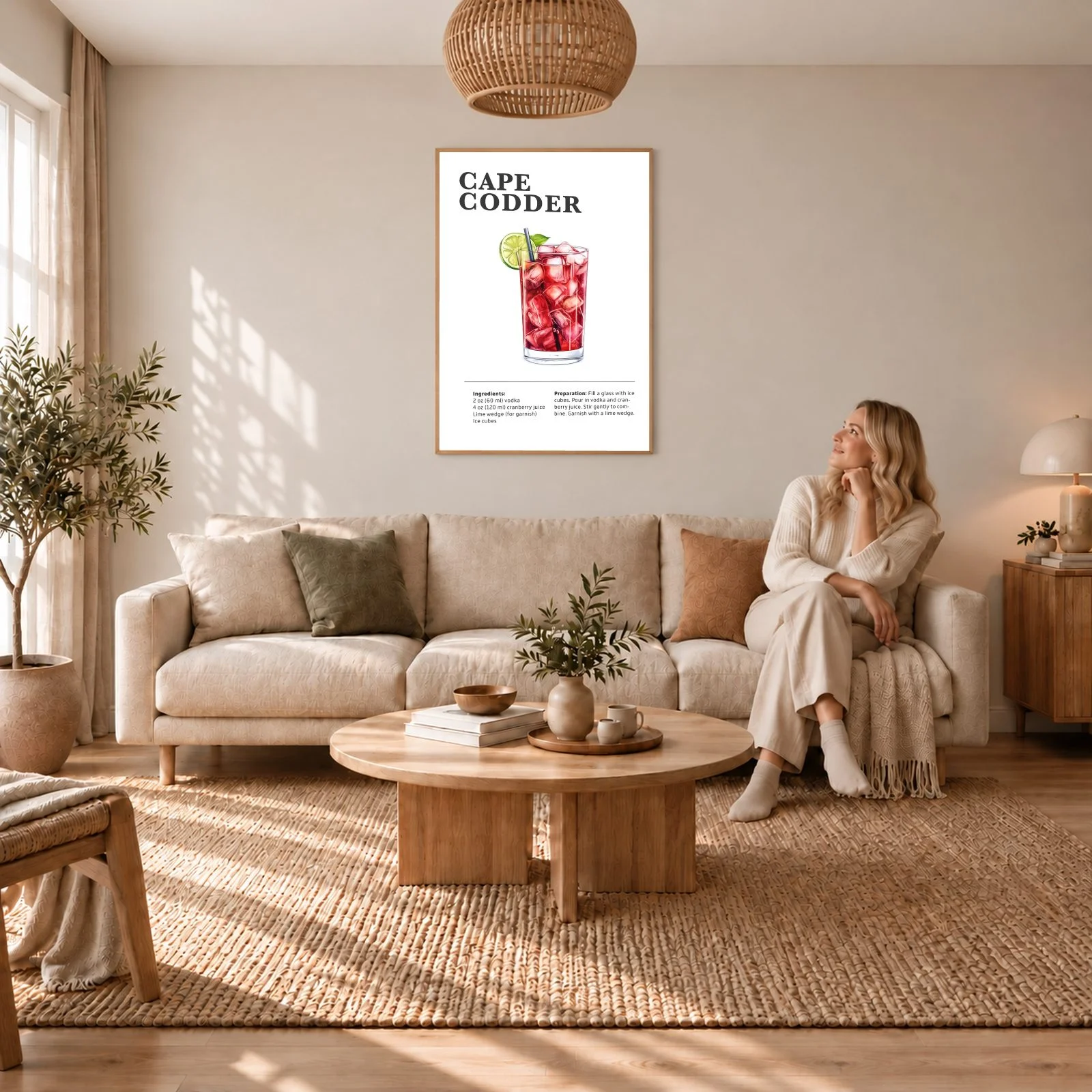 Drinkar – Cape Codder – akustiktavla med tryck