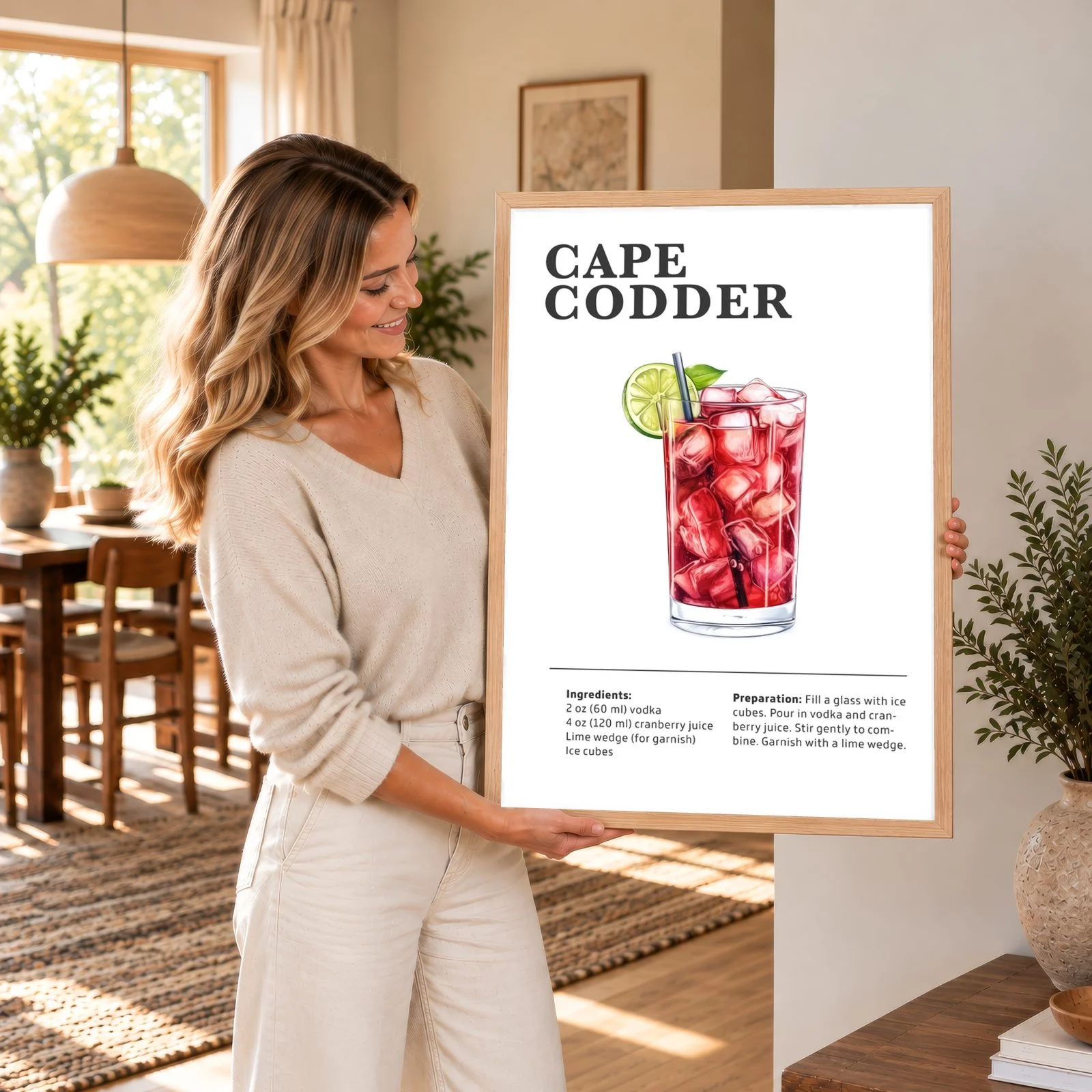 Drinkar – Cape Codder – akustiktavla med tryck