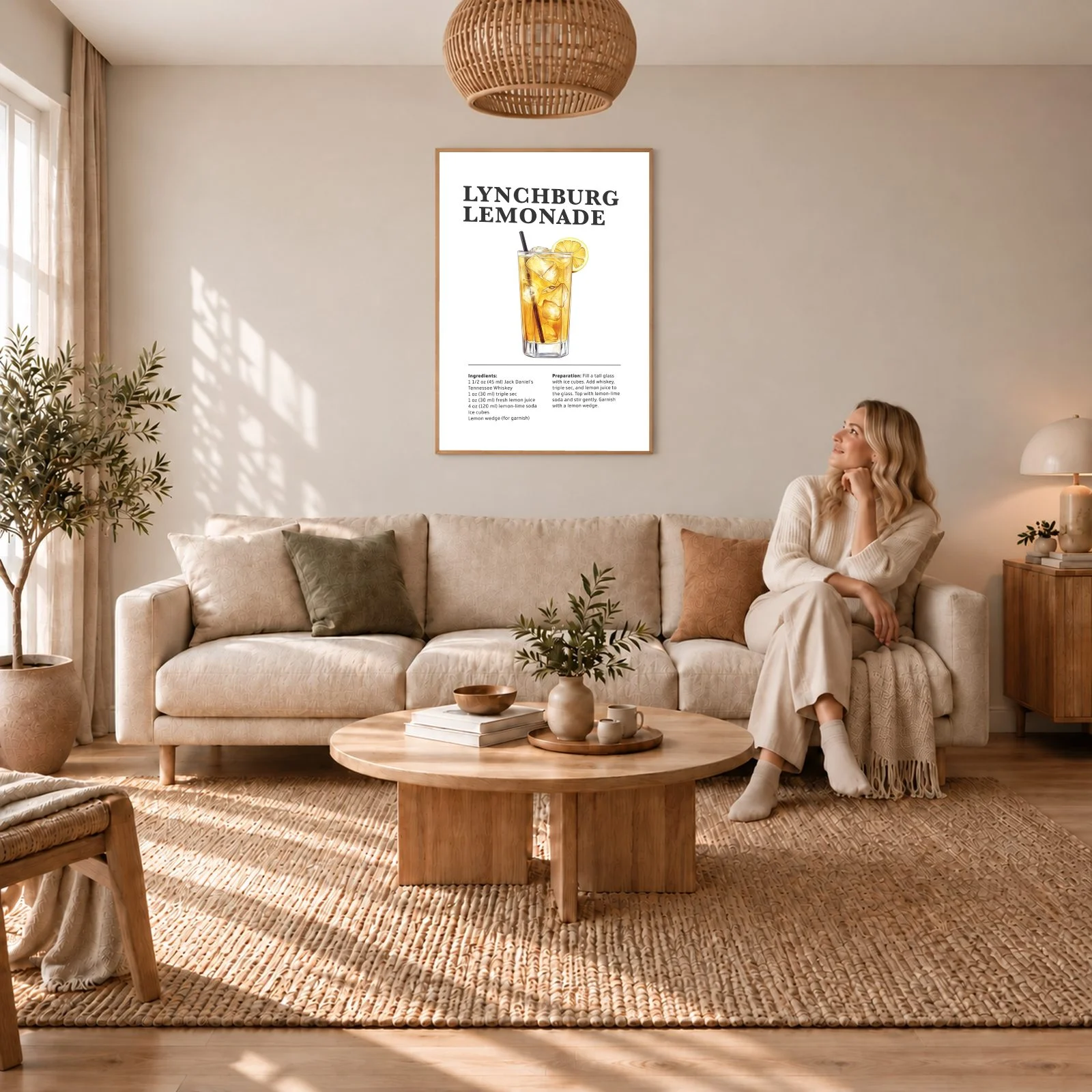 Drinkar – Lynchburg Lemonade – akustiktavla med tryck