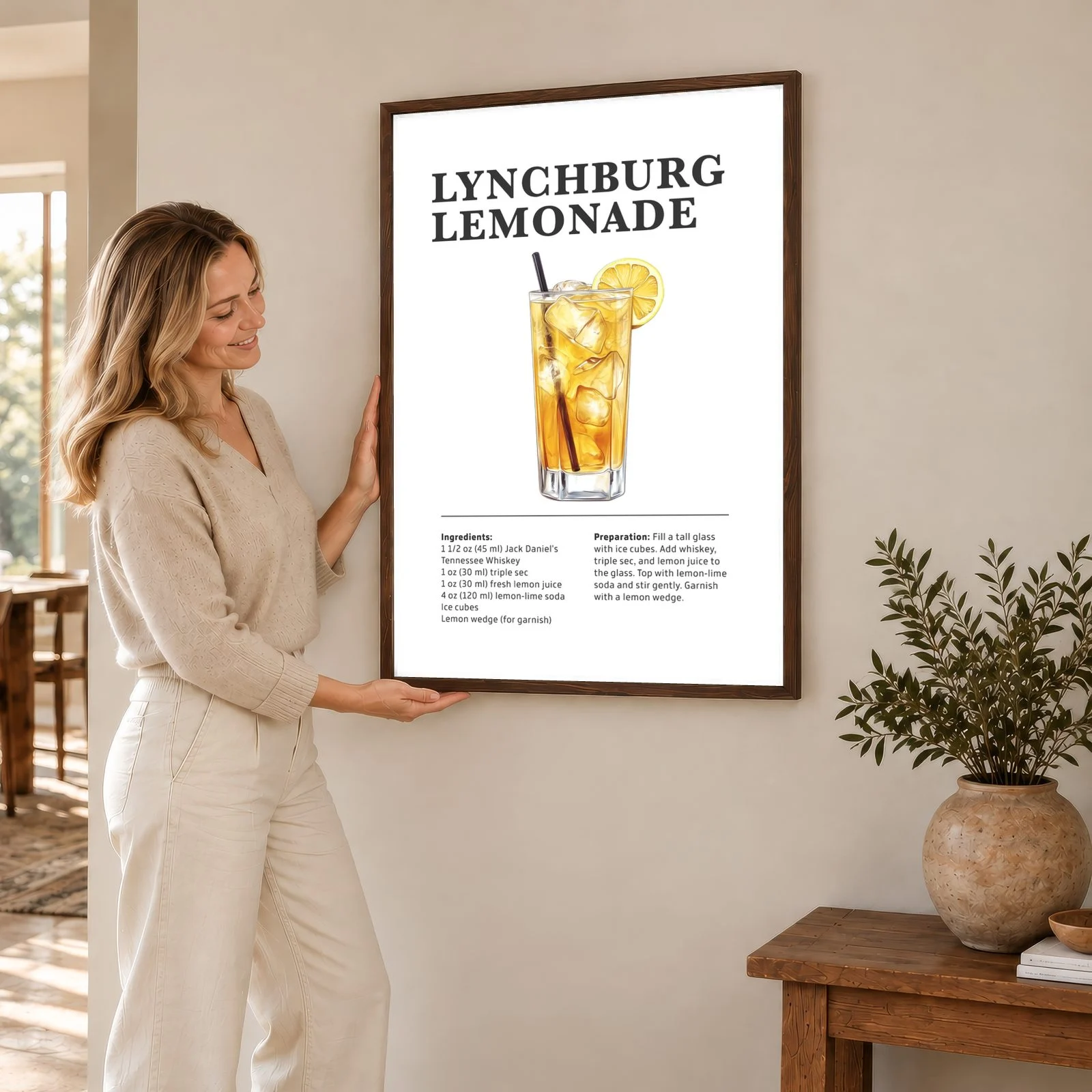 Drinkar – Lynchburg Lemonade – akustiktavla med tryck